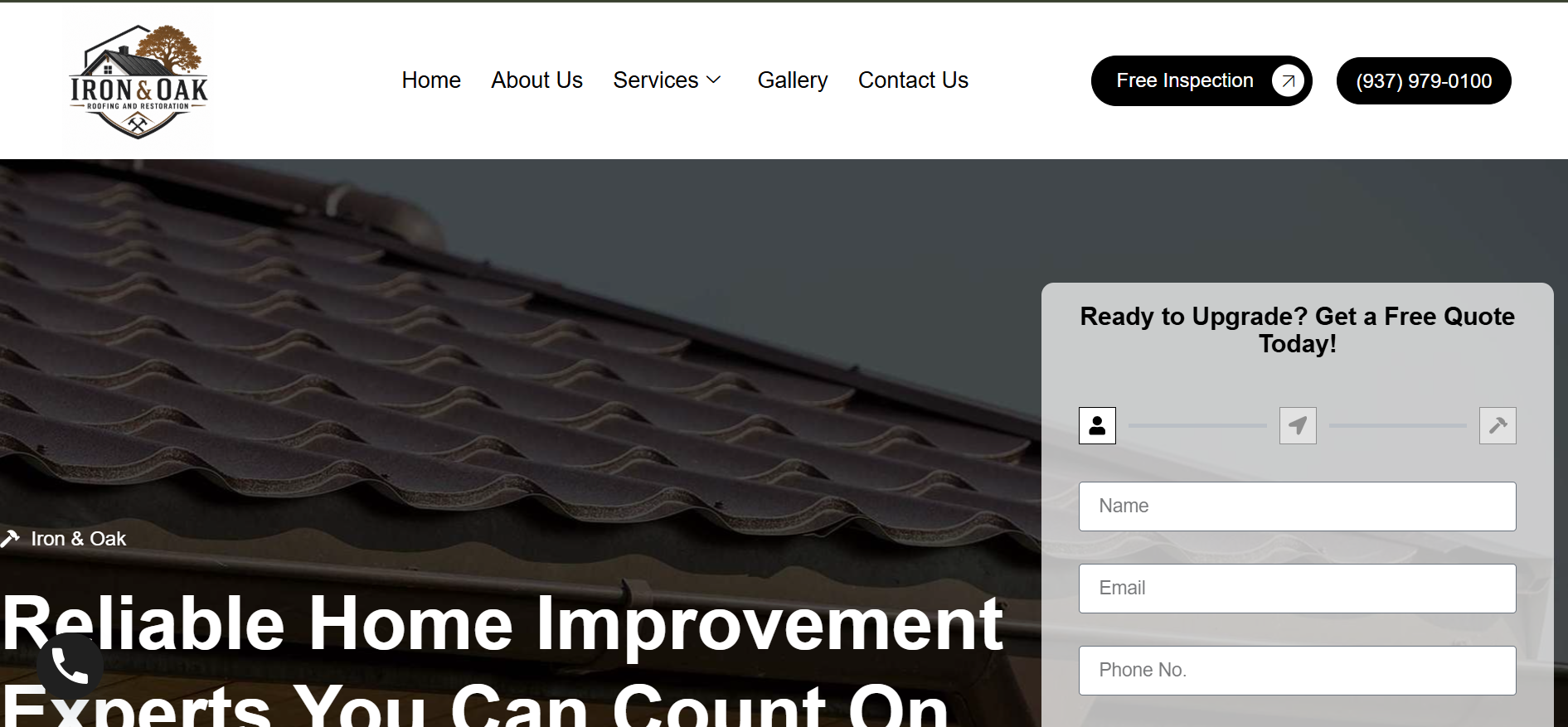 Iron Oak RR website screenshot